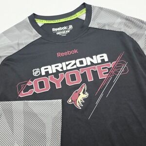 Reebok Center Ice Men's XL Black/Gray Arizona Coyotes Shirt Performance Stretch